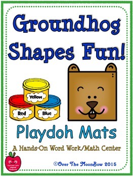Preview of Groundhog Shapes Fun! Playdoh Activity Pack