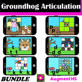 Groundhog day articulation therapy activities for sounds p