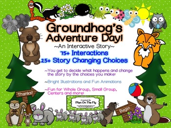 Preview of Groundhog's Adventure Day! Interactive PowerPoint!