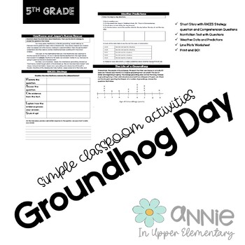 Preview of Groundhog Day Activities in 5th grade or Upper Elementary