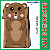 Groundhog's Day Paper Bag Puppets Craft Activity Preschool