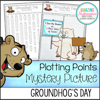 Preview of Groundhog's Day Plotting Points - Mystery Picture