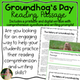 Groundhog's Day Reading Passage- Printable & Digital