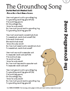 Preview of Groundhog's Day Song Lyric Sheet
