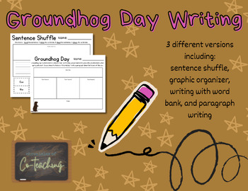 Preview of Groundhog's Day Writing | Differentiated Writing Activity