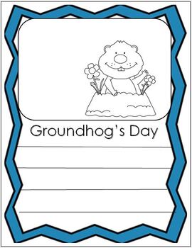 Preview of Groundhog's Day - groundhog writing