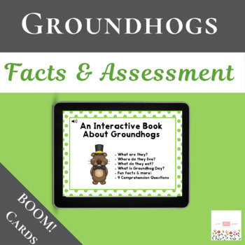 Preview of Groundhogs: Facts & Assessment with Boom Cards™ | Digital 