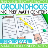 Groundhogs No Prep Math Center Mats First Grade February M