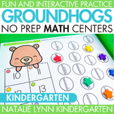 Groundhogs No Prep Math Center Mats Kindergarten February 