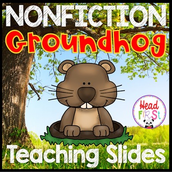 Preview of Groundhogs Nonfiction Digital and Printable Slides, Books, and Activities