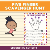 Grounding Activity- Five Finger Scavenger FREEBIE