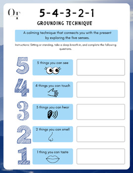 Preview of Grounding Technique Worksheet