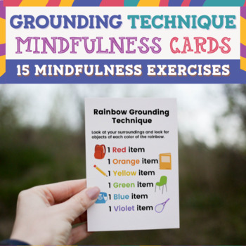 Preview of Grounding Techniques Mindfulness Posters Anxiety Coping Skills Calm Corner SEL