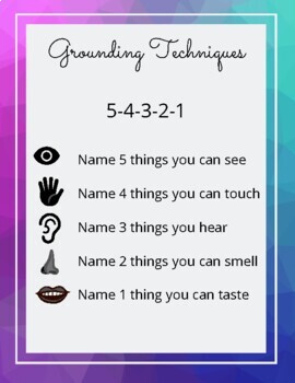 Grounding Techniques Worksheets Teaching Resources Tpt