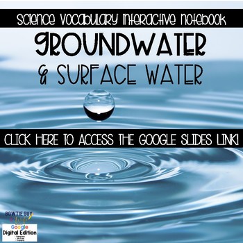 Preview of Groundwater and Surface Water digital vocabulary sort