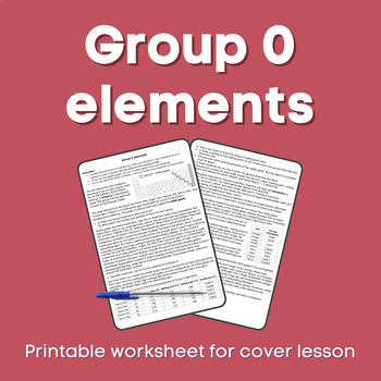 Preview of Group 0 elements Cover lesson
