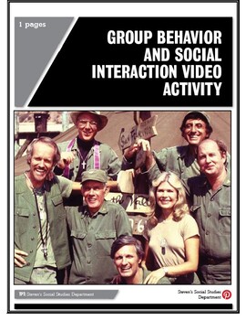 Preview of Group Behavior and Social Interaction Video Activity