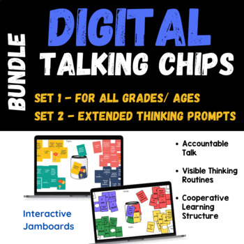 Preview of Academic Discussion CONVERSATION Bundle! | Digital Talking Chips SETS 1 & 2