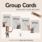 Group Cards | Woodland Creature Theme | Classroom Decor | 