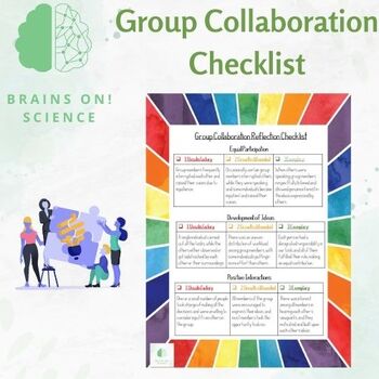Preview of Middle School Group Collaboration Reflection Checklist
