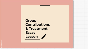 Preview of Group Contributions & Treatment Essay - WWII