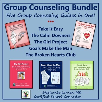 Preview of Group Counseling Bundle: Five Group Counseling Guides in One!