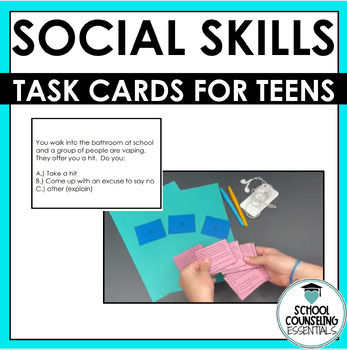 Preview of Social Skills Activity - Scenarios - Task Cards for Middle & High School