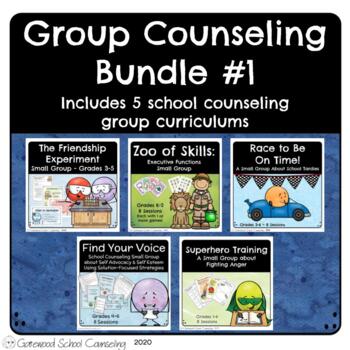 Preview of Group Counseling Curriculum Bundle #1 - School Counseling