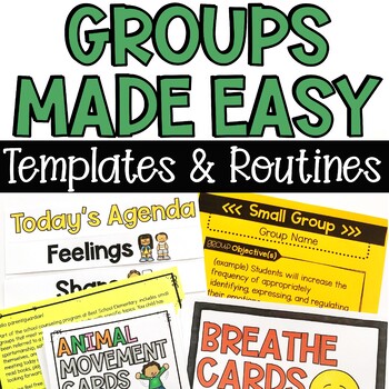 Preview of Group Counseling Documents and Routines
