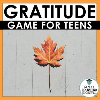 Preview of Gratitude Game for Teens with Google Slides option Thanksgiving Activity