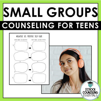 Preview of Group Counseling Curriculum for Middle & High School - 8 groups + workbook