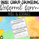 Group Counseling Referral EDITABLE form