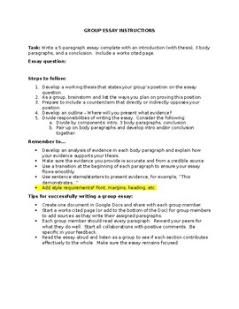 topics for group work essay