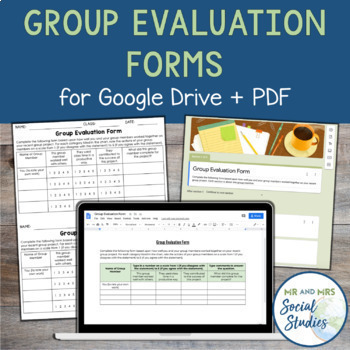 Preview of Group Evaluation Forms | Group Work Self Reflection and Peer Evaluation Rubric