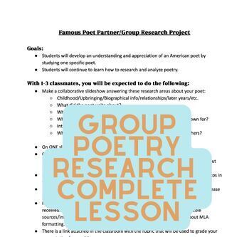 Preview of Group Famous Poet Research Project