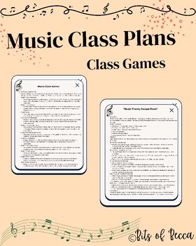 Preview of Group Games: High School Music Class