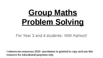 group work maths problem solving