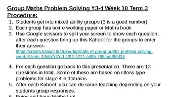 group work maths problem solving