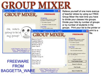 Preview of Group Mixer -- Select Student Groups
