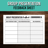 Group Presentation Feedback Sheet | Oral Assignment Notes