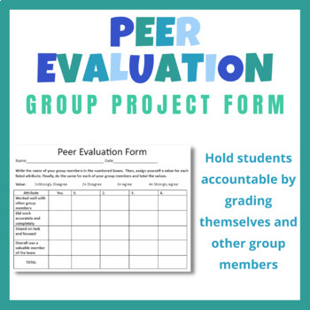 Preview of Group Project Evaluation Form