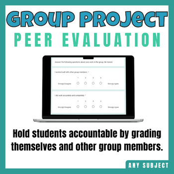 Preview of Group Project Peer Evaluation Form - Google Form