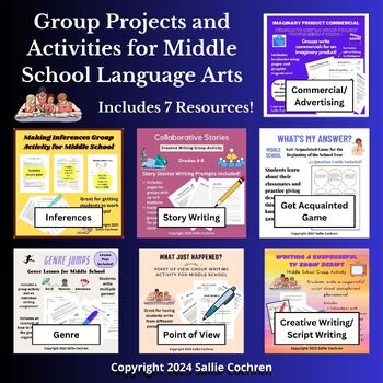 Preview of Group Projects and Activities for Middle School Language Arts