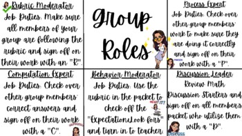 Preview of Group Roles for Equitable Work