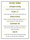 Group Rules Poster grey and yellow