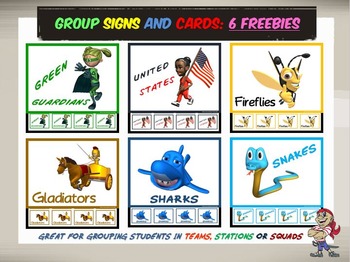 Preview of Group Signs and Cards: 6 Freebies