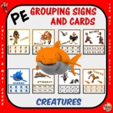 PE Grouping Signs and Cards: Creatures