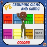 PE Grouping Signs and Cards: Colors