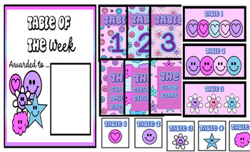 Group Table Names / Labels with Group of the Week Award - classroom