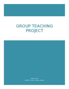 Preview of Group Teaching Project